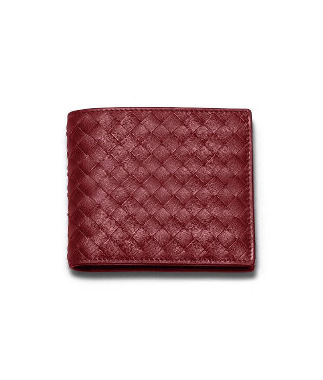 BOTTEGA VENETA WALLET IN VERMILLON INTRECCIATO VN Bi-fold Wallet U fp