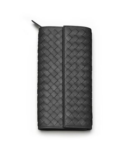 BOTTEGA VENETA - Continental Portemonnaie aus Nappaleder Intrecciato Nero