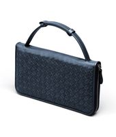 Bottega Veneta® Celeste Intrecciato VN Travel Document Case Bottega Veneta® Celeste Intrecciato VN Travel Document Case