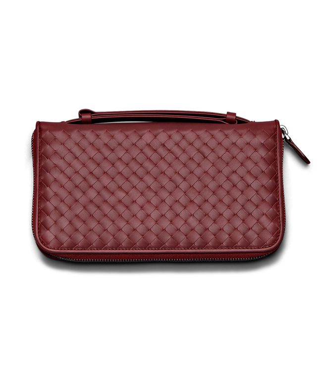 BOTTEGA VENETA DOCUMENT CASE IN VERMILLON INTRECCIATO VN Other Leather Accessory E fp