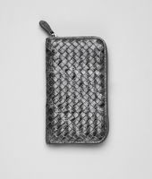 Bottega Veneta® Ardoise Intrecciato Ayers Zip Around Wallet Bottega Veneta® Ardoise Intrecciato Ayers Zip Around Wallet