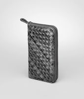 Bottega Veneta® Ardoise Intrecciato Ayers Zip Around Wallet Bottega Veneta® Ardoise Intrecciato Ayers Zip Around Wallet