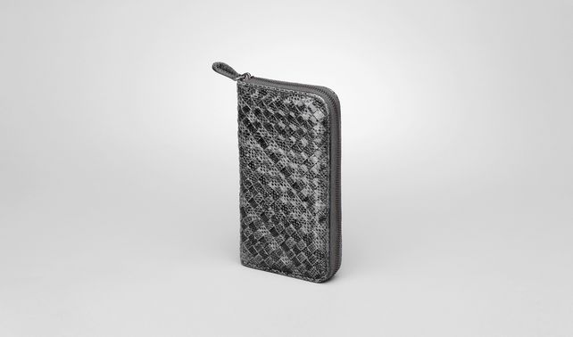 BOTTEGA VENETA - Ardoise Intrecciato Ayers Zip Around Wallet