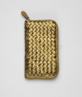 Bottega Veneta® Portemonnaie mit Rundum-Reißverschluss aus Nappaleder und Ayers Intrecciato Duchesse Bottega Veneta® Portemonnaie mit Rundum-Reißverschluss aus Nappaleder und Ayers Intrecciato Duchesse