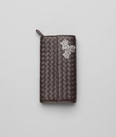 Bottega Veneta® Ebano Intrecciato Nappa Papillon Continental Wallet Bottega Veneta® Ebano Intrecciato Nappa Papillon Continental Wallet