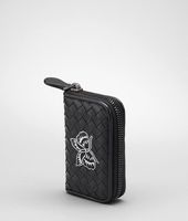 Bottega Veneta® Portemonnaie aus Nappaleder Intrecciato mit Schmetterling Nero Bottega Veneta® Portemonnaie aus Nappaleder Intrecciato mit Schmetterling Nero