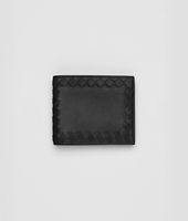 Bottega Veneta® Nero Intrecciato Waxed Leather Wallet Bottega Veneta® Nero Intrecciato Waxed Leather Wallet