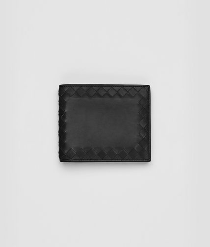 BOTTEGA VENETA - Nero Intrecciato Waxed Leather Wallet