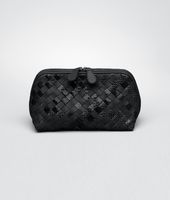 Bottega Veneta® Nero Intrecciato Ayers Nappa Cosmetic Case Bottega Veneta® Nero Intrecciato Ayers Nappa Cosmetic Case