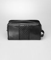 Bottega Veneta® Nero Intreccio Scolpito Toiletry Case Bottega Veneta® Nero Intreccio Scolpito Toiletry Case