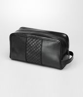Bottega Veneta® Nero Intreccio Scolpito Toiletry Case Bottega Veneta® Nero Intreccio Scolpito Toiletry Case