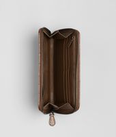 Bottega Veneta® Edoardo Soft Crocodile Fume Zip Around Wallet Bottega Veneta® Edoardo Soft Crocodile Fume Zip Around Wallet