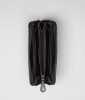 Bottega Veneta® Nero Intreccio Scolpito Zip Around Wallet Bottega Veneta® Nero Intreccio Scolpito Zip Around Wallet