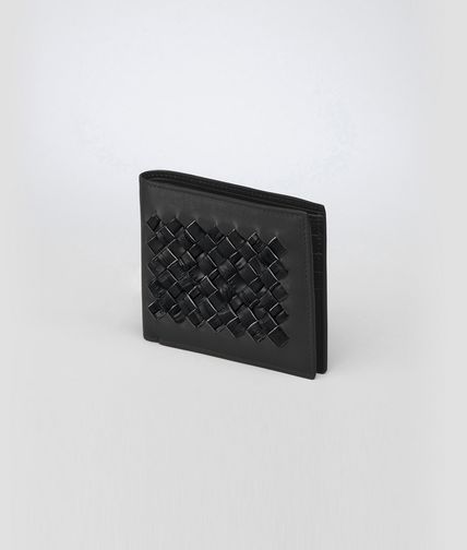 BOTTEGA VENETA - Intrecciato Crocodile Fume Wallet