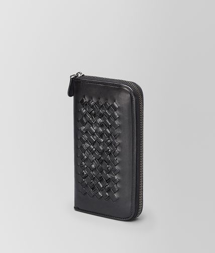BOTTEGA VENETA - Light Calf Soft Crocodile Zip Around Wallet