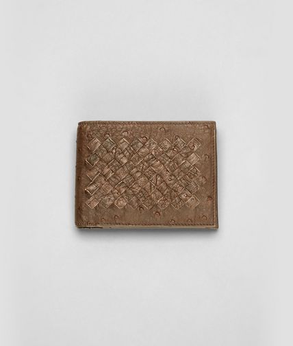 BOTTEGA VENETA - Intrecciato Antique Ostrich Wallet