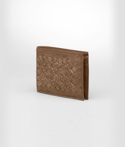 BOTTEGA VENETA - Intrecciato Antique Ostrich Wallet