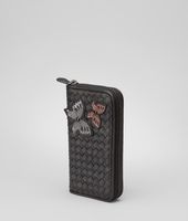 Bottega Veneta® Nero Multicolor Intrecciato Ayers Butterfly Zip Around Wallet Bottega Veneta® Nero Multicolor Intrecciato Ayers Butterfly Zip Around Wallet
