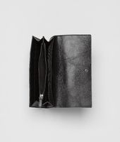 Bottega Veneta® Nero Multicolor Intrecciato Ayers Butterfly Continental Wallet Bottega Veneta® Nero Multicolor Intrecciato Ayers Butterfly Continental Wallet
