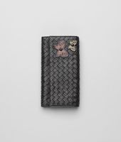 Bottega Veneta® Nero Multicolor Intrecciato Ayers Butterfly Continental Wallet Bottega Veneta® Nero Multicolor Intrecciato Ayers Butterfly Continental Wallet