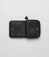 Bottega Veneta® Nero Intrecciato Nappa Mini Wallet Bottega Veneta® Nero Intrecciato Nappa Mini Wallet