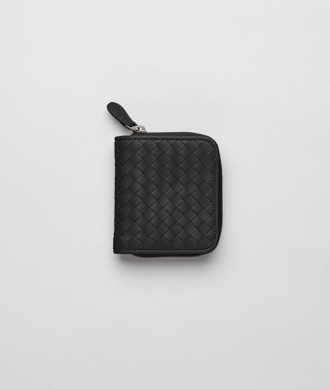 BOTTEGA VENETA MINI-PORTEMONNAIE AUS INTRECCIATO NAPPA IN NERO Kartenetui oder Geldbörse D fp