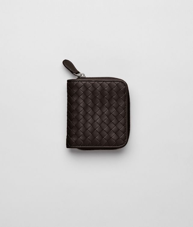 BOTTEGA VENETA Portefeuille mini Ebano en nappa Intrecciato Portefeuille mini D fp