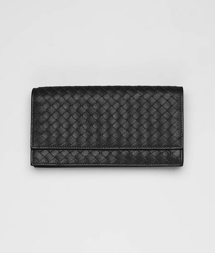 BOTTEGA VENETA - Nero Intrecciato Light Calf Continental Wallet