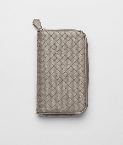 BOTTEGA VENETA - Fume Intrecciato Nappa Zip Around Wallet
