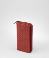 Bottega Veneta® Brique Intrecciato Nappa Zip Around Wallet Bottega Veneta® Brique Intrecciato Nappa Zip Around Wallet