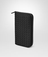 Bottega Veneta® Portemonnaie mit Zip aus Nappaleder Intrecciato Nero Bottega Veneta® Portemonnaie mit Zip aus Nappaleder Intrecciato Nero