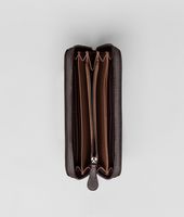 Bottega Veneta® Portemonnaie mit Zip aus Nappaleder Intrecciato Ebano Bottega Veneta® Portemonnaie mit Zip aus Nappaleder Intrecciato Ebano