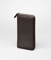 Bottega Veneta® Portemonnaie mit Zip aus Nappaleder Intrecciato Ebano Bottega Veneta® Portemonnaie mit Zip aus Nappaleder Intrecciato Ebano