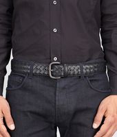 Bottega Veneta® Nero Intrecciato VN Belt Bottega Veneta® Nero Intrecciato VN Belt
