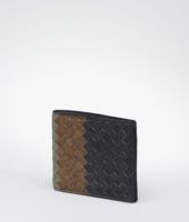 Bottega Veneta® Portemonnaie aus Club Fumé Intrecciato Frontiere, Ardoise und Bronze Bottega Veneta® Portemonnaie aus Club Fumé Intrecciato Frontiere, Ardoise und Bronze