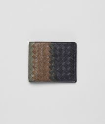 BOTTEGA VENETA - Wallets, Ardoise Bronze Frontiere Intrecciato Club Fume Wallet