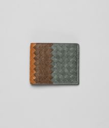 BOTTEGA VENETA - Wallets, Frontiere Bronze Kari Intrecciato Club Fume Wallet