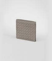 Bottega Veneta® Portemonnaie aus gewaschenem Lammleder Intrecciato Fume Bottega Veneta® Portemonnaie aus gewaschenem Lammleder Intrecciato Fume