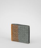 Bottega Veneta® Portemonnaie aus Club Fumé Intrecciato Frontiere, Bronze und Kari Bottega Veneta® Portemonnaie aus Club Fumé Intrecciato Frontiere, Bronze und Kari