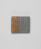 Bottega Veneta® Portemonnaie aus Club Fumé Intrecciato Frontiere, Bronze und Kari Bottega Veneta® Portemonnaie aus Club Fumé Intrecciato Frontiere, Bronze und Kari