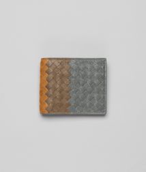 BOTTEGA VENETA - Wallets, Frontiere Bronze Kari Intrecciato Club Fume Wallet