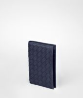 Bottega Veneta® Prusse Intrecciato Washed Lambskin Card Case Bottega Veneta® Prusse Intrecciato Washed Lambskin Card Case