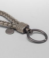 Bottega Veneta® Fume Intrecciato Ayers Key Ring Bottega Veneta® Fume Intrecciato Ayers Key Ring