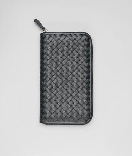 BOTTEGA VENETA - Ardoise Intrecciato VN Zip Around Wallet