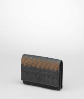 Bottega Veneta® Ardoise Bronze Frontiere Intrecciato Club Fume Card Case Bottega Veneta® Ardoise Bronze Frontiere Intrecciato Club Fume Card Case