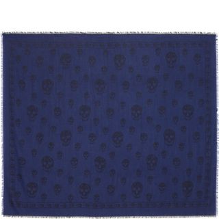 ALEXANDER MCQUEEN, Men's Scarf, Two-tone Skull Shawl
