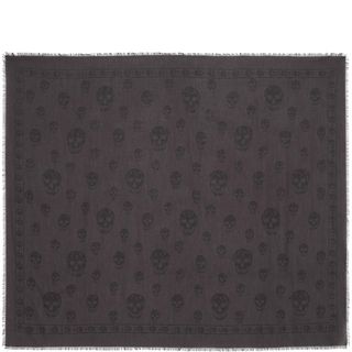 ALEXANDER MCQUEEN, Men's Scarf, Two-tone Skull Shawl