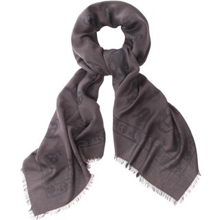 ALEXANDER MCQUEEN, Men's Scarf, Two-tone Skull Shawl