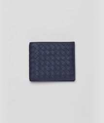 BOTTEGA VENETA - Wallets, Prusse Intrecciato Washed Lambskin Wallet