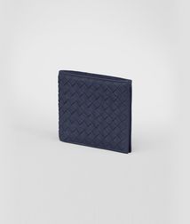 BOTTEGA VENETA - Wallets, Prusse Intrecciato Washed Lambskin Wallet